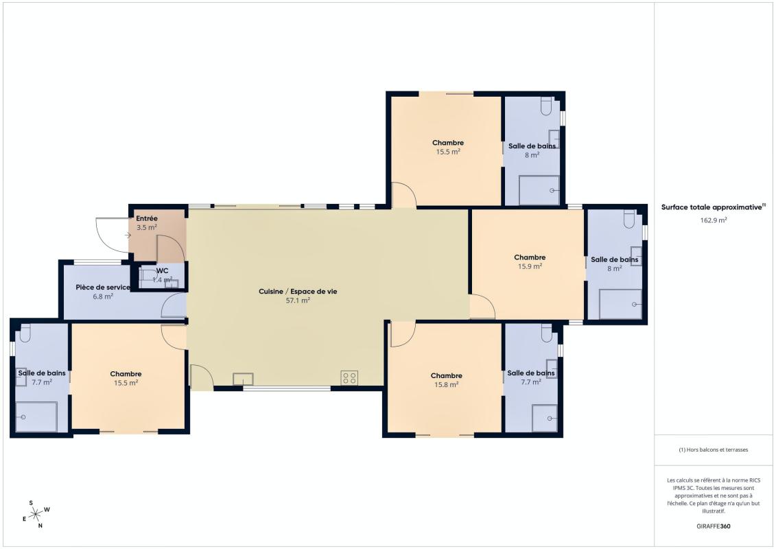 42.Location Villa piscine Saint François Guadeloupe_Chambre 4